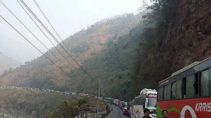 नौबिसे–नागढुँगा सडक दैनिक ६ घण्टा बन्द हुने