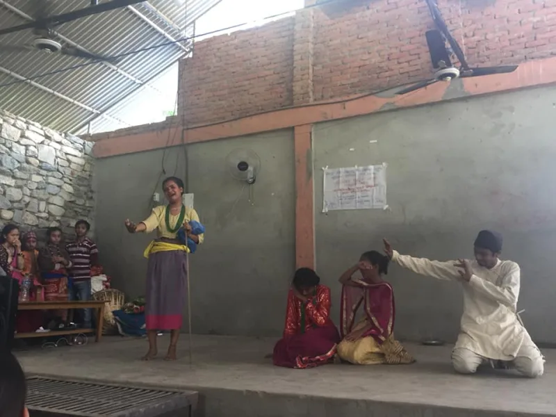 चन्द्रोदय माध्यमिक विद्यालयमा वालविवाह विरुद्ध नाटक मञ्चन