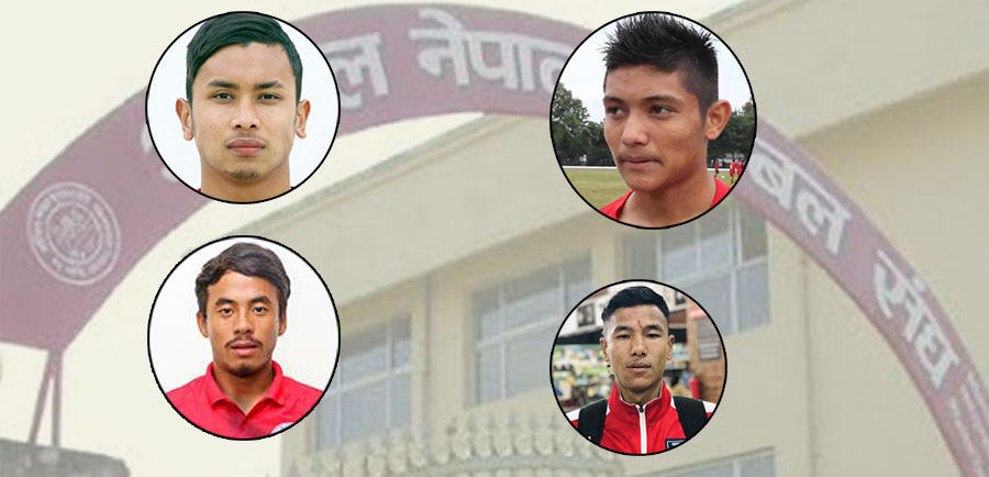 बारमा भेटिएपछि राष्ट्रिय फुटबल टिमका चार खेलाडी बर्खास्त