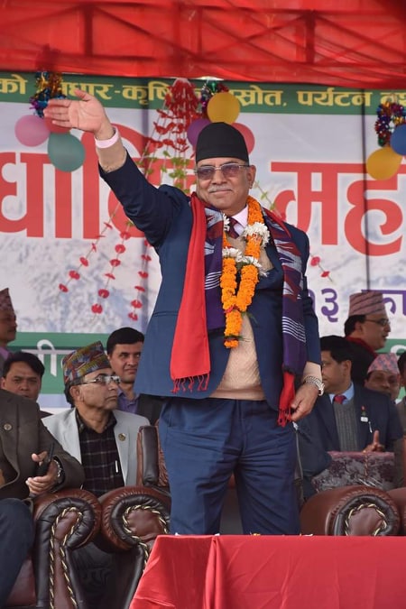 बुढि गण्डकी परियोजनाले धादिङे जनताको जीवनस्तर उकासिने पूर्वप्रधानमन्त्री दाहालको भनाई