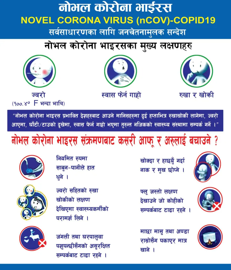 कोरोनाबाट आफु बचौं, अरुलाई पनि बचाऔं !