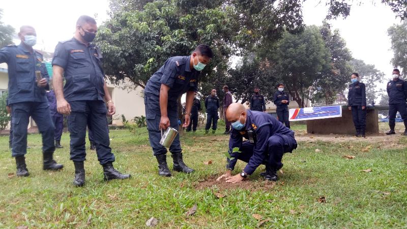 ६५ औं प्रहरी दिवशको अवसरमा वृक्षारोपण