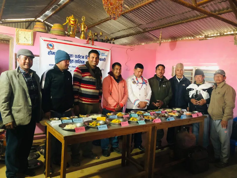 ज्वालामुखी गाउँपालिका खरिमा संञ्चालित होम स्टे पर्यटन विकास सम्बन्धी तालिम सम्पन्न