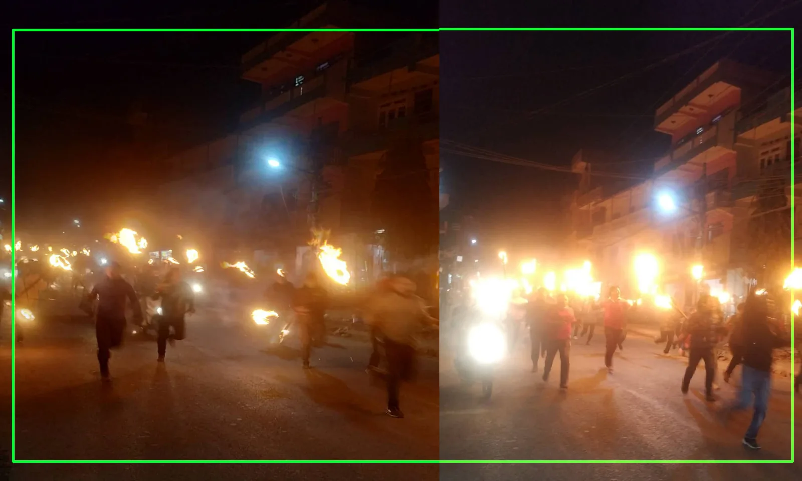 सदरमुकाम धादिङवेशींमा मसाल जुलुस, झडपमा परि २ जना घाईते