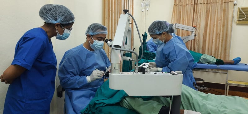 मोतिया विन्दु भेटिएका आँखाका विरामीहरुको आँखा अस्पताल धादिङमा आजदेखी अप्रेशन सुरु
