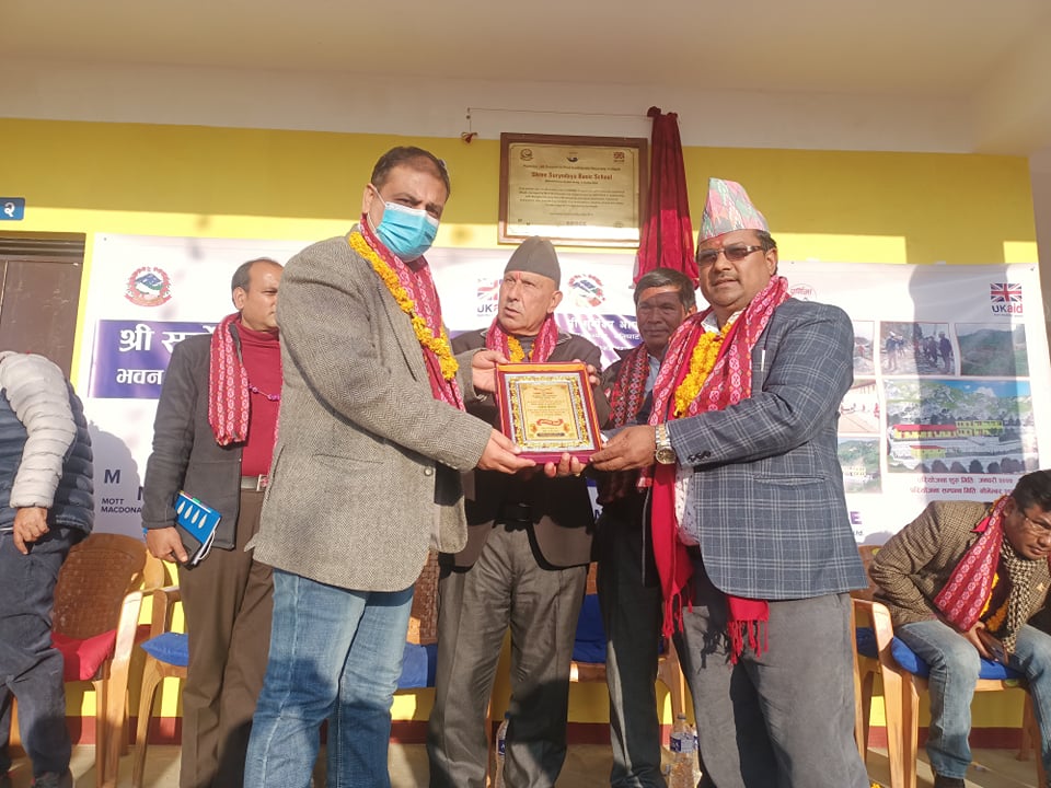 पूर्णिमाको सहयोगमा निर्मित बेनिघाटको नमुना बिद्यालय सुर्योदय आधारभुत विद्यालयको उद्घाटन तथा हस्तान्तरण