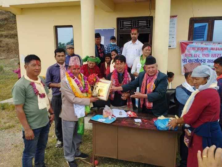 गंगाजमुना गाउँपालिकाको ३ नम्बर वडा जिल्लाकै पहिलो एक घर, एक धारा वडाको रुपमा घोषणा