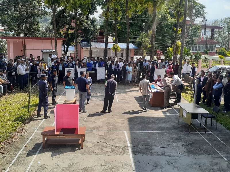 निर्वाचन आयोगको नमुना मतदान कार्यक्रम संञ्चालन