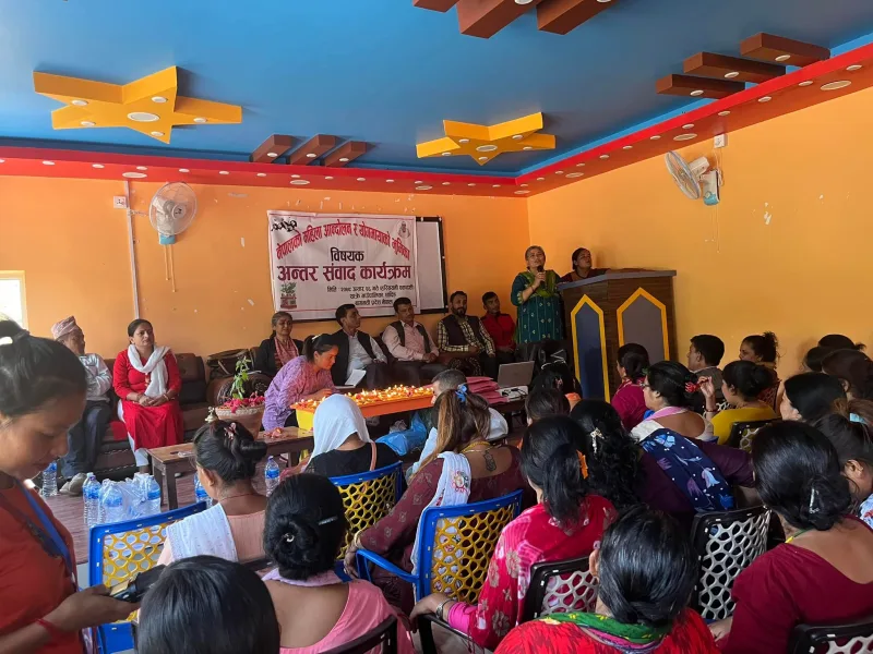 थांक्रे गाउँपालिकामा नेपालको महिला अन्दोलन र योगमायाको भुमिका विषयक अन्तरक्रिया कार्यक्रम