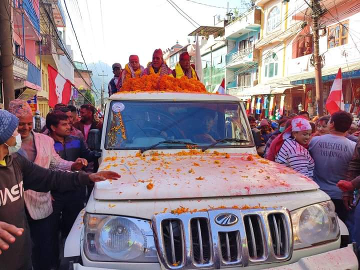धादिङमा कांग्रेसको बिजय ¥याली सहितको सभा