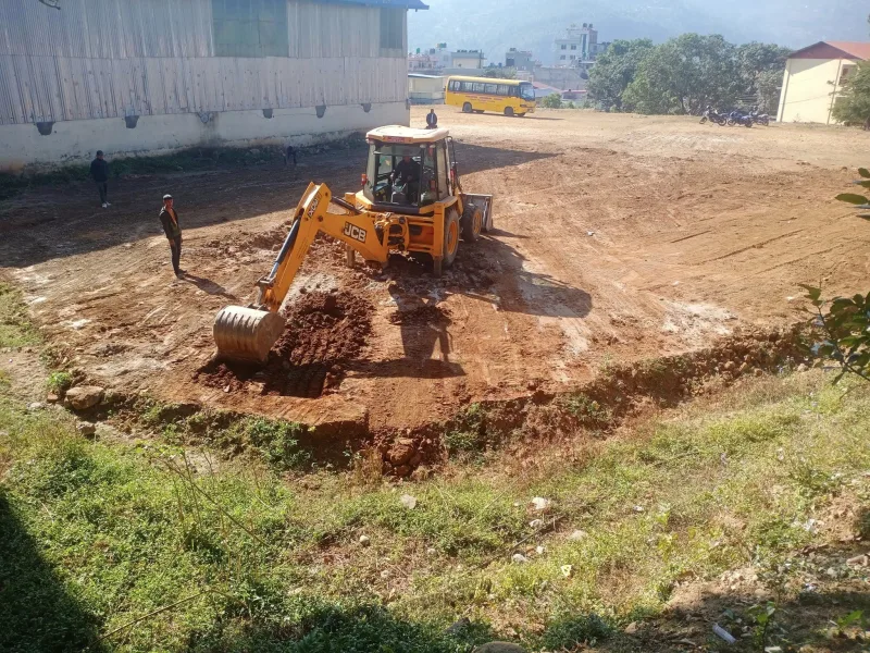 अन्तरपालिका स्तरिय भलिवल प्रतियोगीताको सम्पूर्ण तयारी पुरा
