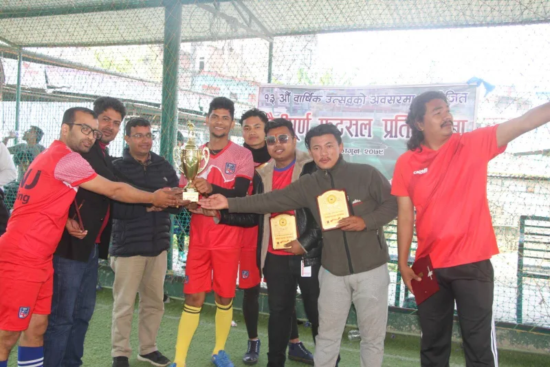 मैत्रीपुर्ण फुटसल प्रतियोगितामा पत्रकारको समूह विजयी