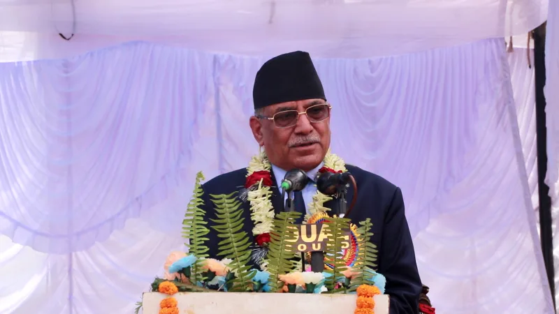 प्रधानमन्त्री प्रचण्डले बूढीगण्डकी जलविद्युत् आयोजनाको फिल्ड कार्यालय उद्घाटन गर्नुहुँदै