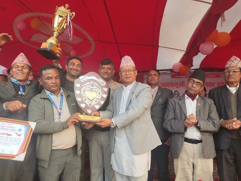 ज्वालामुखी गाउपालिका स्तरीय तेस्रो रास्ट्रपति रनिङ शिल्ड प्रतियोगिता शमिभन्ज्याङ मा.वि ले जित्यो