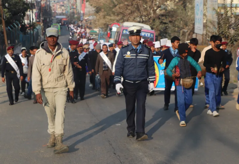 दुर्घटना न्युनिकरण गर्ने उद्देश्यले धादिङमा आजदेखि प्रदेश स्तरिय ट्राफिक सप्ताह सुरु
