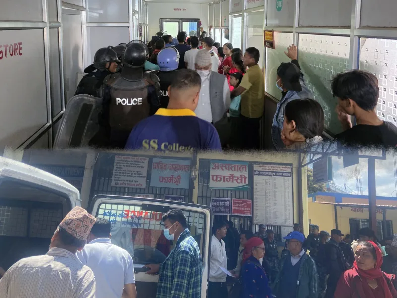 धादिङ अस्पताल तनाव ग्रस्त
