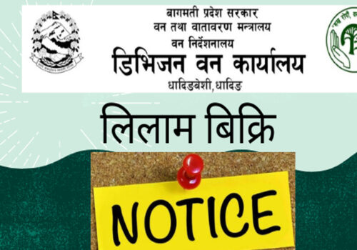 डिभिजन बन कार्यालय धादिङको सूचना