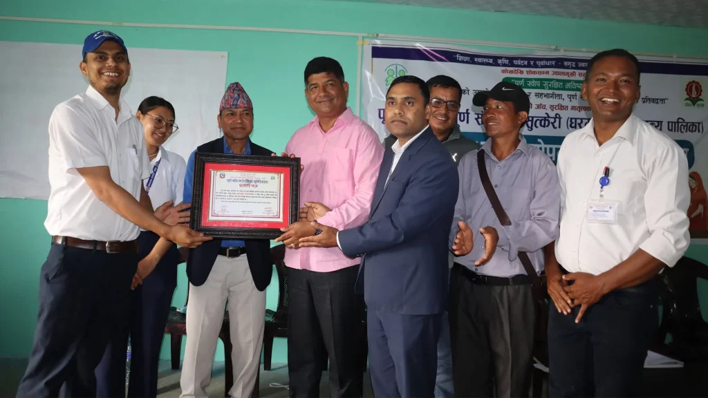 धादिङको ज्वालामुखी गाउँपालिकालाई पूर्ण खोप सुनिश्चितता तथा पूर्ण संस्थागत सुत्केरी पालिका घोषणा