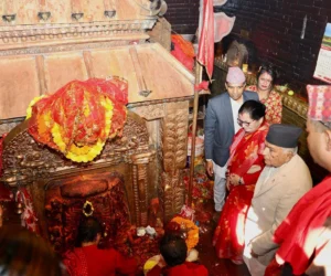 राष्ट्रपति पौडेलद्वारा शक्तिपीठहरूमा पूजाआराधना एवं दर्शन