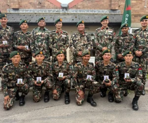 नेपाली सेनालाई बेलायतमा भएको ‘क्यामब्रेन पट्रोल २०२६’ मा स्वर्ण पदक