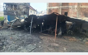 भक्तपुरको प्लास्टिक दाना बनाउने कारखानामा आगलागी