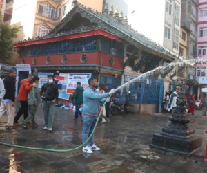 तरुण दलको ७४औँ स्थापना दिवस: सङ्कटा मन्दिर परिसरमा सरसफाइ