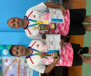 प्रदेशस्तरीय ब्याडमिन्टनको बम र निर्वाचन क्षेत्रको उपाधि सिंहको जोडीलाई