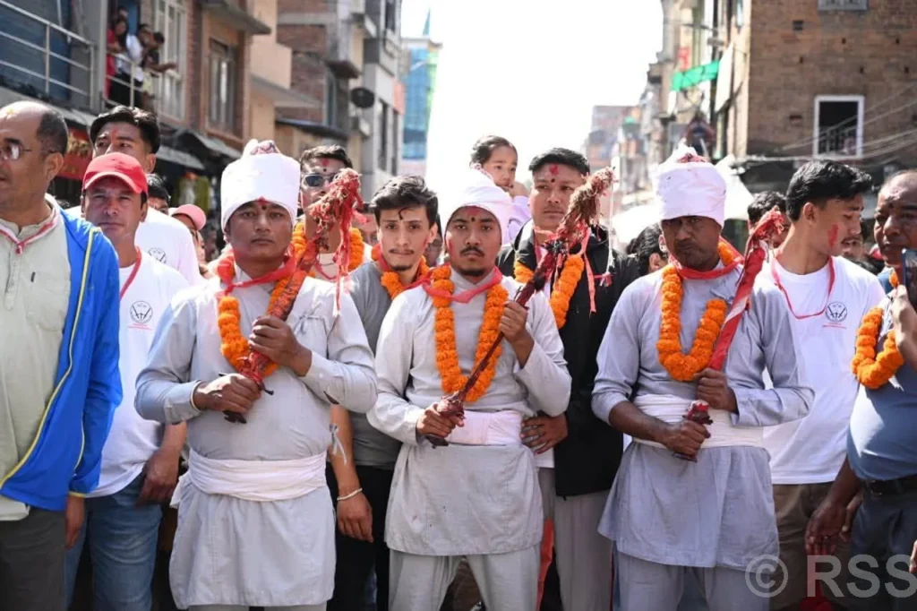 ललितपुरमा हर्षोउल्लासका साथ मनाइयो पायः (खड्ग) जात्रा