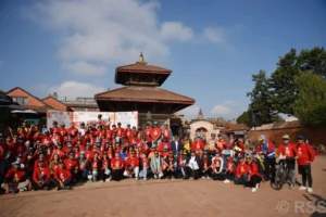 पोलियो अन्त्यको सन्देश बोकेर उपत्यकाका सात सम्पदा स्थलमा ५०० बढी साइकल यात्री