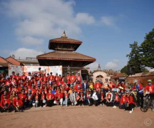 पोलियो अन्त्यको सन्देश बोकेर उपत्यकाका सात सम्पदा स्थलमा ५०० बढी साइकल यात्री