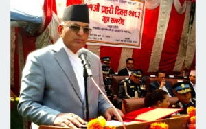 प्रहरीले अपराध नियन्त्रणमा दृढता अपनाउनुपर्नेः मुख्यमन्त्री पाण्डे