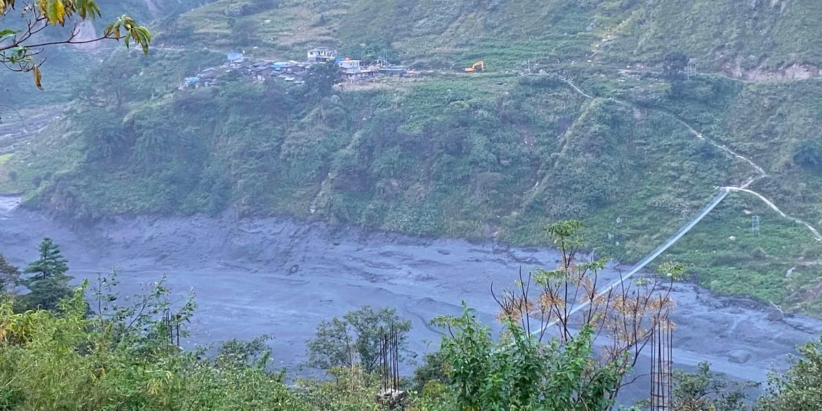 ‘पहिरोले थुनिएर बनेको अस्थायी बाँध फुटेका कारण बुढीगण्डकीमा बाढी आएको हुन सक्ने’