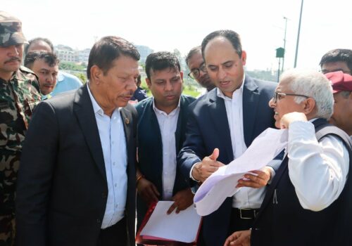 उपप्रधानमन्त्री सिंहले गरे टुकुचामा निर्माणाधिन पानी प्रशोधन केन्द्रको निरिक्षण  छिटो काम सक्न निर्देशन