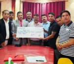 बाढीपीडितको  लागि प्याब्सन पनौतीको ११ लाख २४ हजार ३३ रुपैयाँ सहयोग