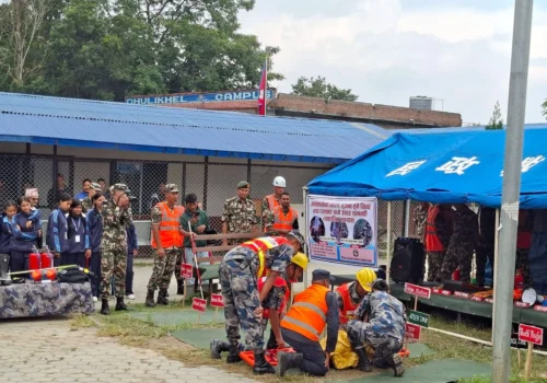 काभ्रेपलाञ्चोकमा आगलागी नियन्त्रण तथा उद्धारको व्यवहारिक अभ्यास