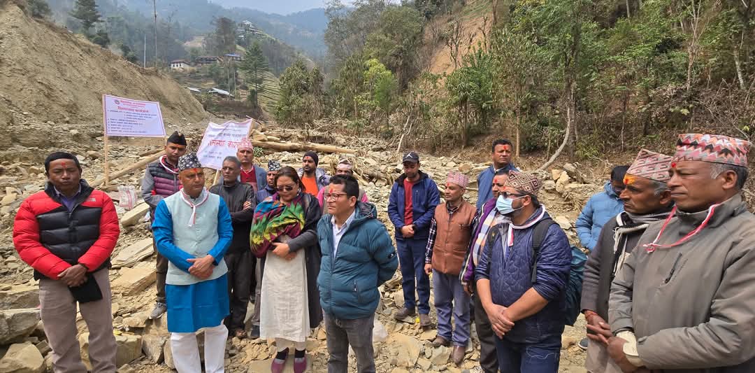 बेथानचोकमा क्षतिग्रस्त सडक पुननिर्माण शुरु