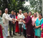 योग साधनासँगै मानवीय सेवामा बँगैचा योग साधना केन्द्रः बाढीपीडितका लागि ५० हजार ४० रुपैयाँ सहयोग