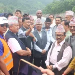 पूर्वप्रधानमन्त्री नेपालद्वारा धादिङका बाढी प्रभावित क्षेत्रको अवलोकन