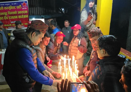 जनयुद्ध दिवसको अवसरमा धादिङमा दीप प्रज्वलन