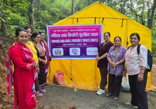 बाढी प्रभावित क्षेत्रमा महिला तथा किशोरी सुरक्षित स्थान सञ्चालन