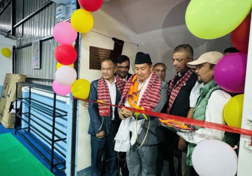 मुख्यमन्त्रीद्वारा काभ्रे क्याम्पसमा निर्मित स्पोर्ट्स हल उद्घाटन